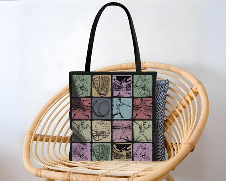 Baseball Lover Tote Bag β Sports Enthusiast Gift β Over the Shoulder Player Everyday Bag for Fans
