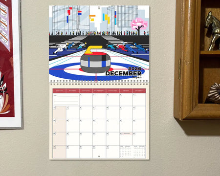 Curling 2026 Wall Calendar | Winter Sports Planner Unique Fan Gift Idea