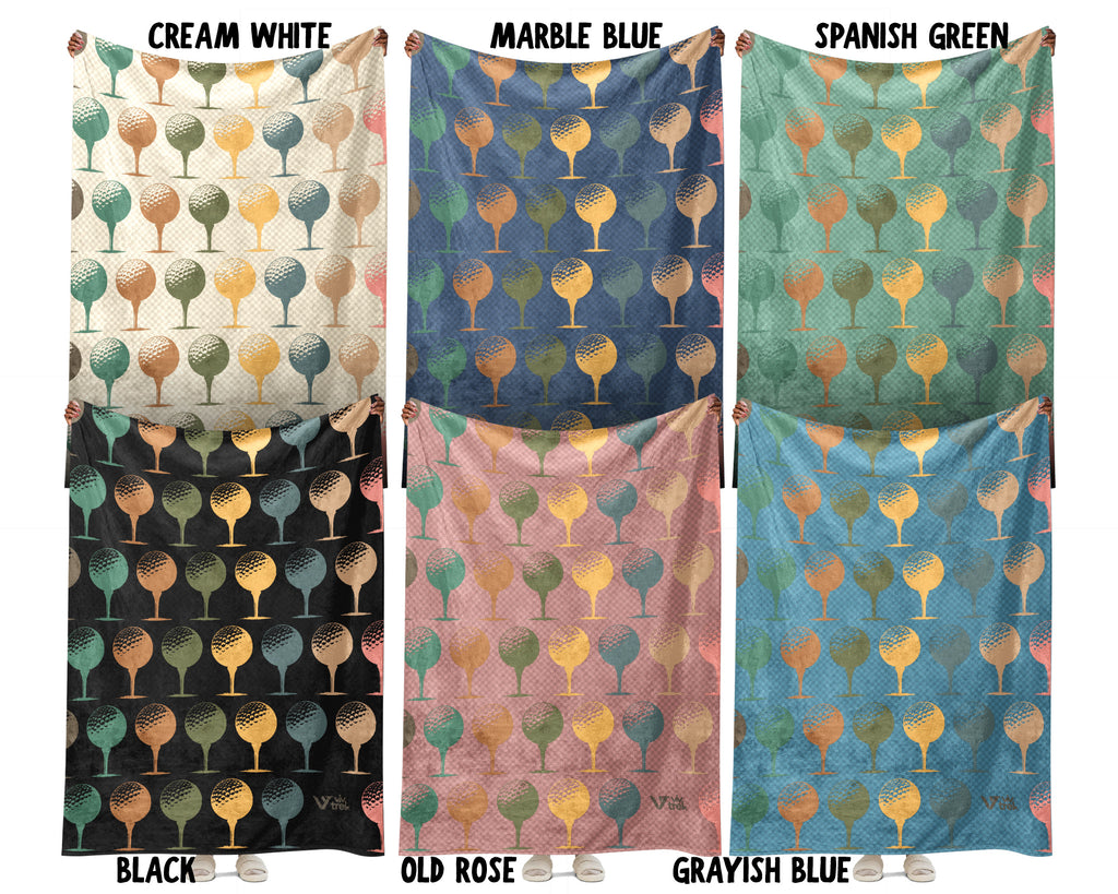 Retro Golf Lover Blanket Cozy Sports Throw for Players Soft Graphic Decor Unique Golfer Gift for Home