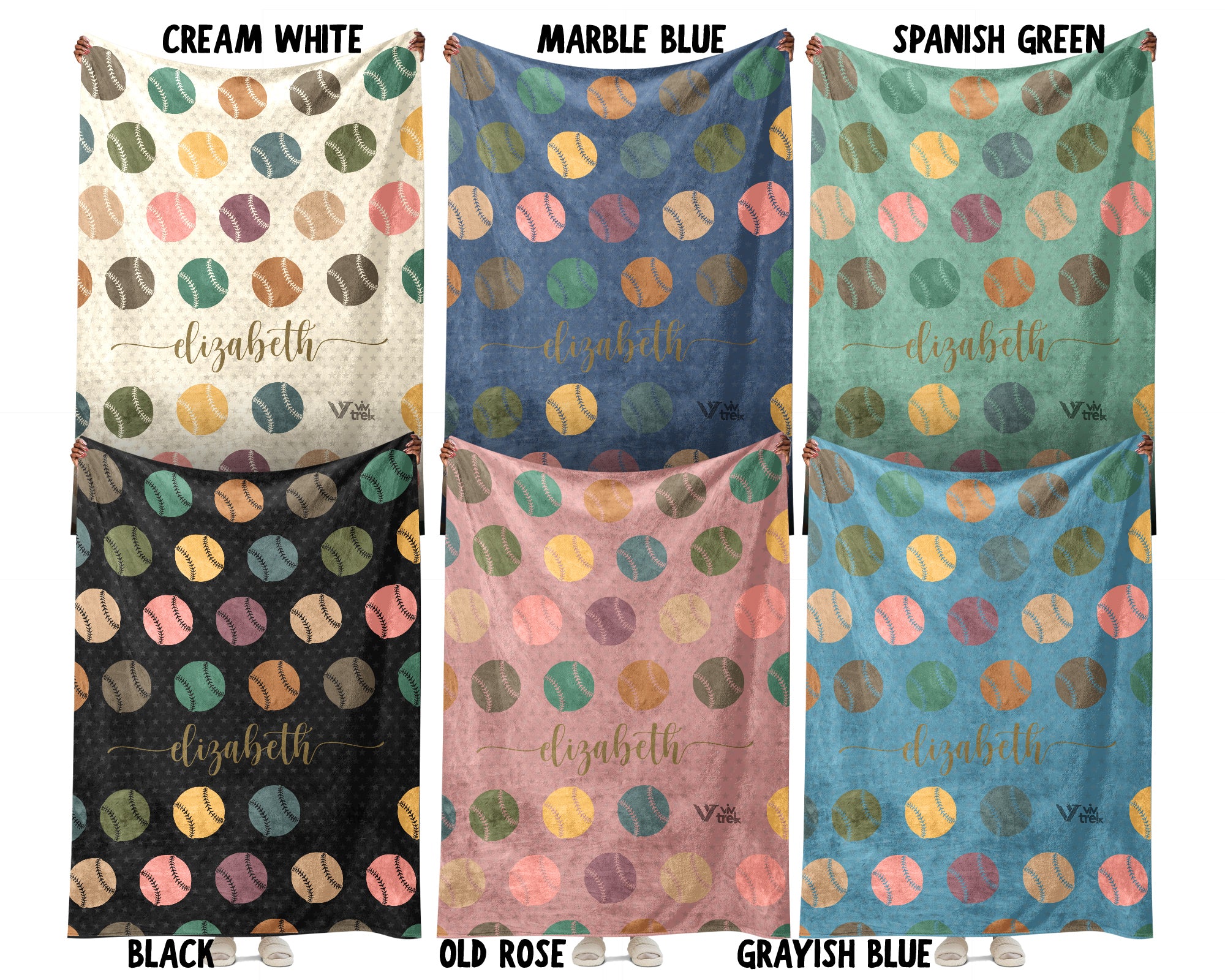 Personalized Name Baseball Throw Blanket – Cozy Gift for Baseball Lovers