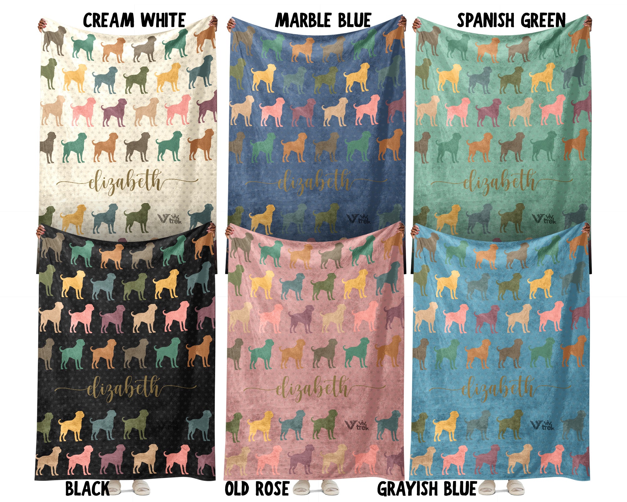 Custom Name Rottweiler Blanket, Cozy Vintage Puppy Throw for Dog Lovers