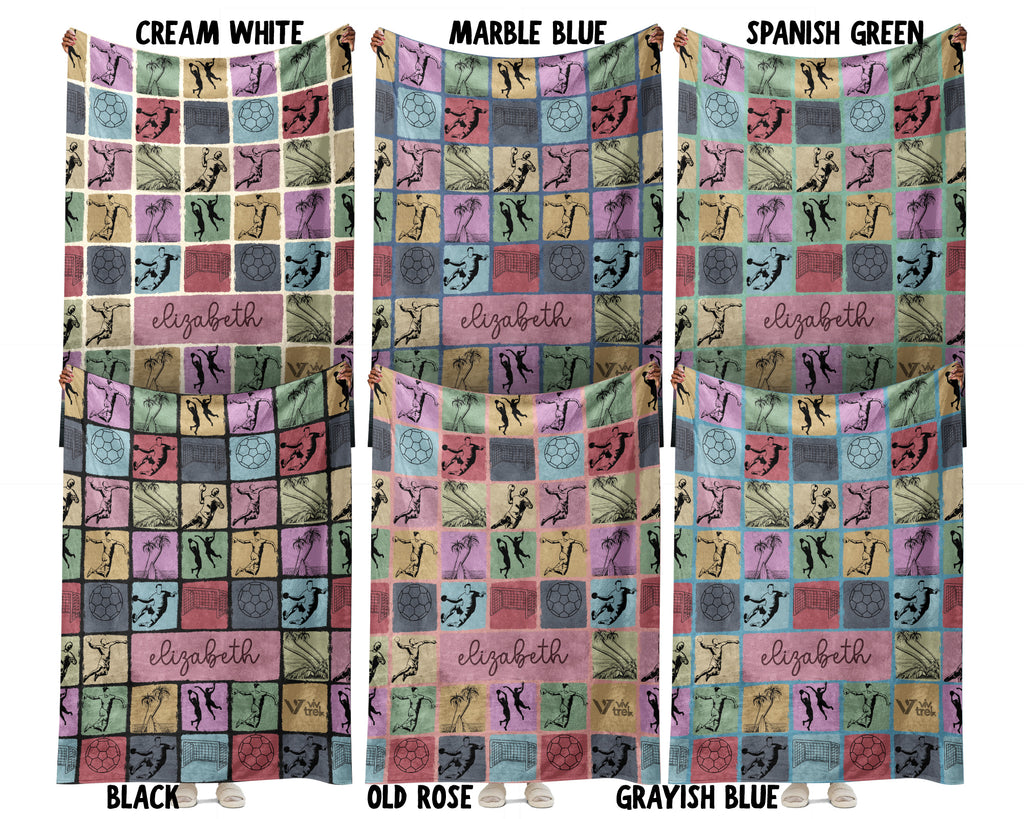 Personalized Handball Blanket Custom Name Sport Throw Cozy Athletic Decor Unique Gift for Player Fan Team Spirit Home Accent
