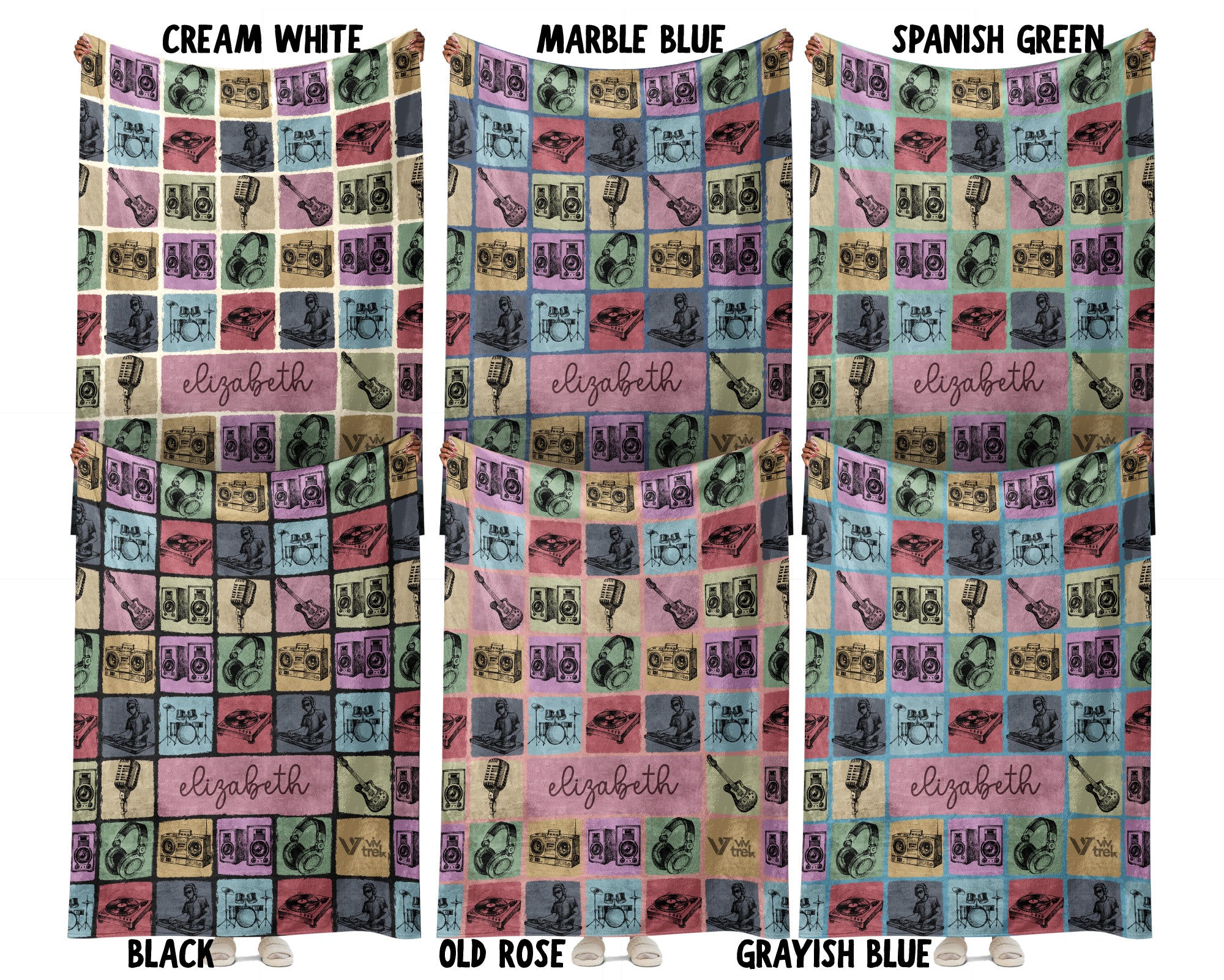 Custom Name DJ Blanket – Personalized Music Lover Throw Gift