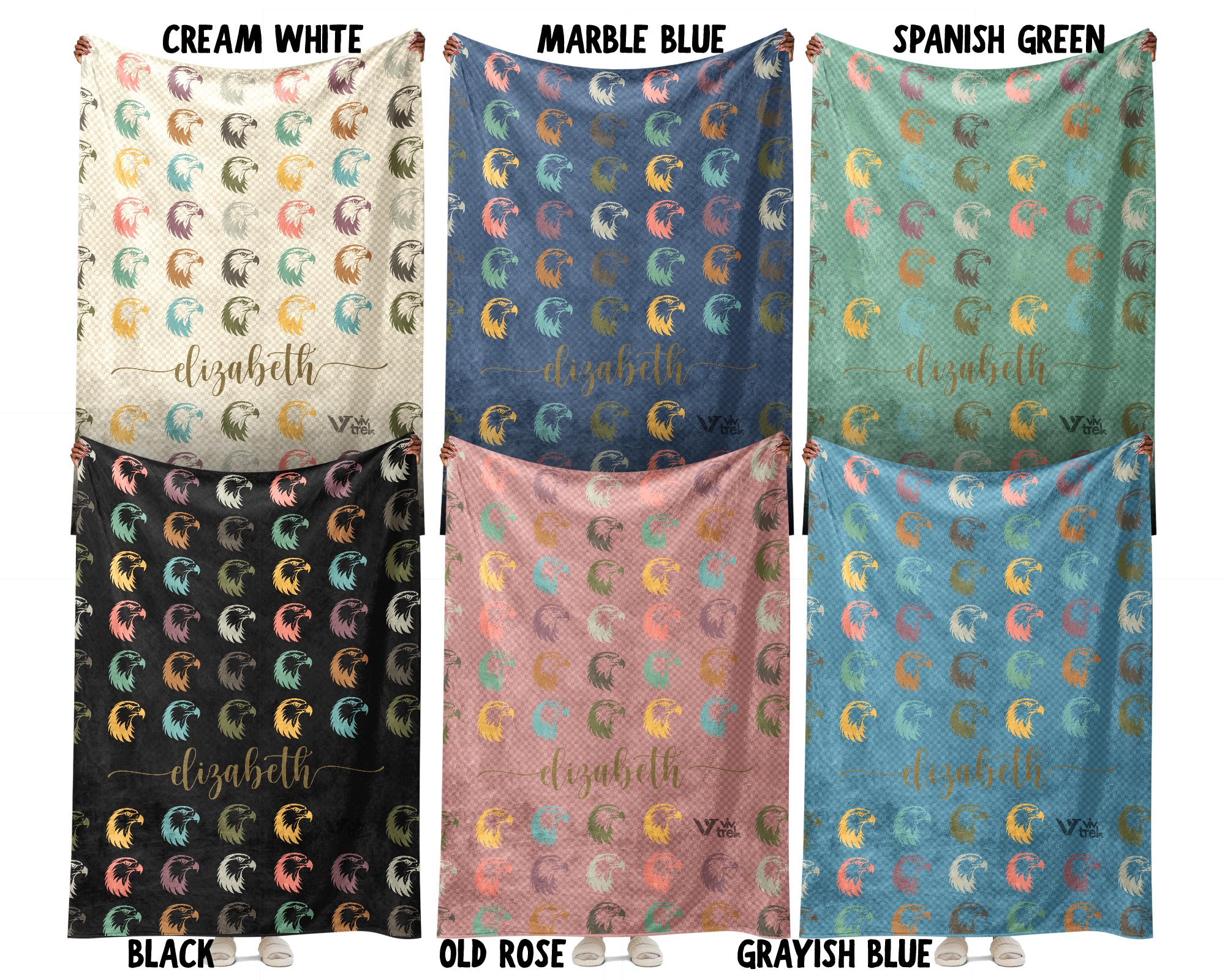 Custom Eagle Blanket – Personalized Name Cozy Throw for Nature Lovers