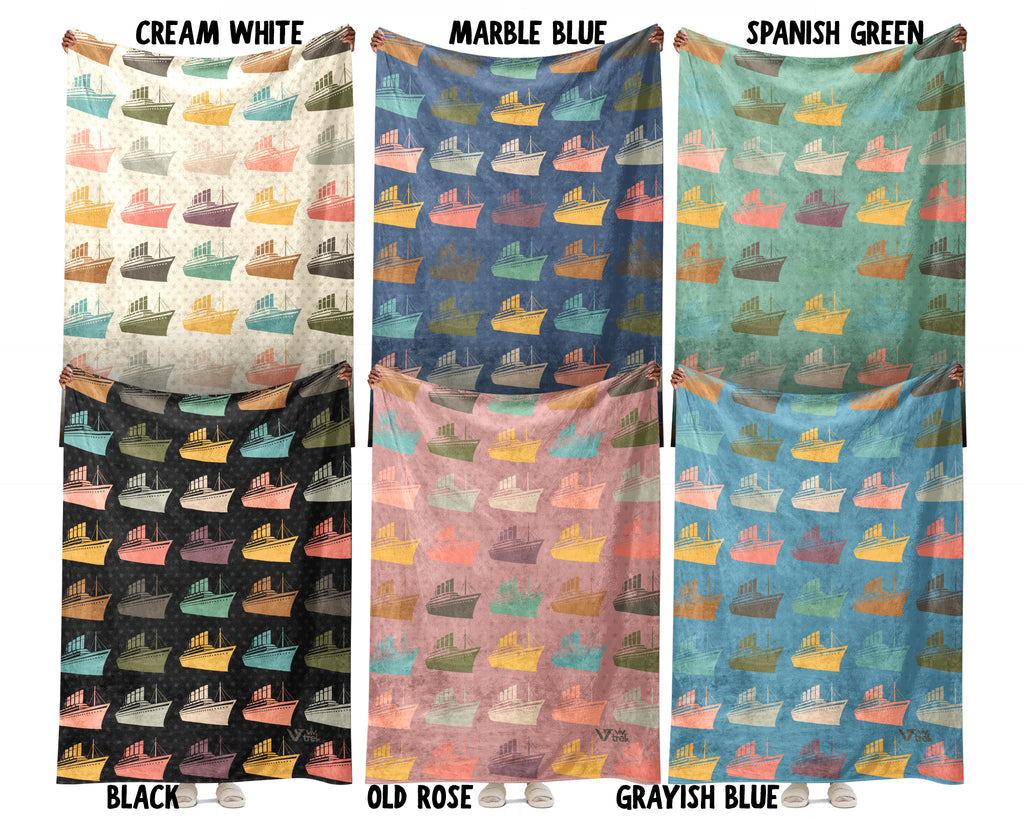 Retro Titanic Blanket Gift for Ship Lovers, Cozy Nautical Throw, Ocean Inspired Decor Accent for Bedroom and Living Spaces