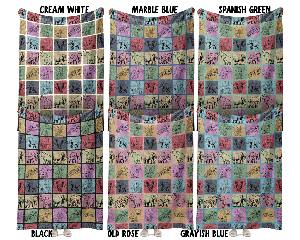 Vintage Elephant Blanket – Cozy Wildlife Lover Throw Gift