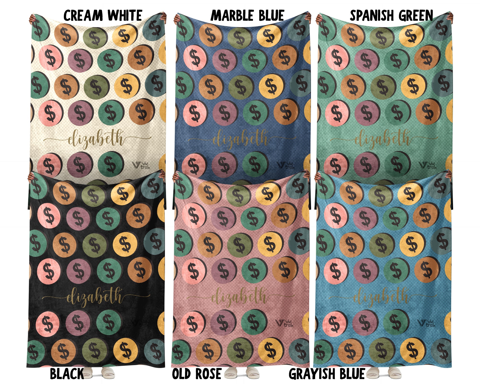 Personalized Name Numismatics Blanket, Custom Retro Coin Collection Throw for Bullion Enthusiasts, Cozy Hobby Room Decor
