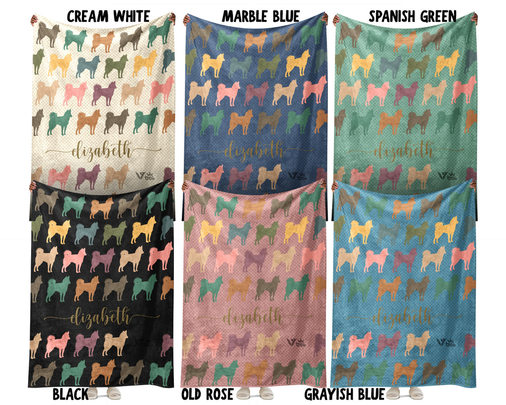 Custom Name Husky Dog Blanket – Personalized Cozy Throw for Pet Lovers