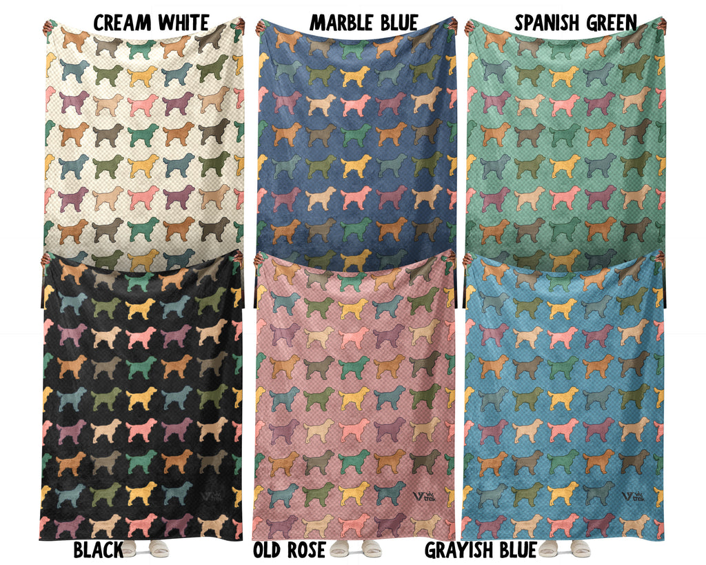 Retro Boykin Spaniel Dog Throw Blanket, Waterfowl Hunter Gift, Sporting Breed Cozy Home Decor and Cabin Accessory