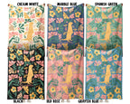 Personalized Floral Otter Blanket with Custom Name, Cozy Floral Throw for Kids Teens Adults, Cute Otter Lover Birthday Gift