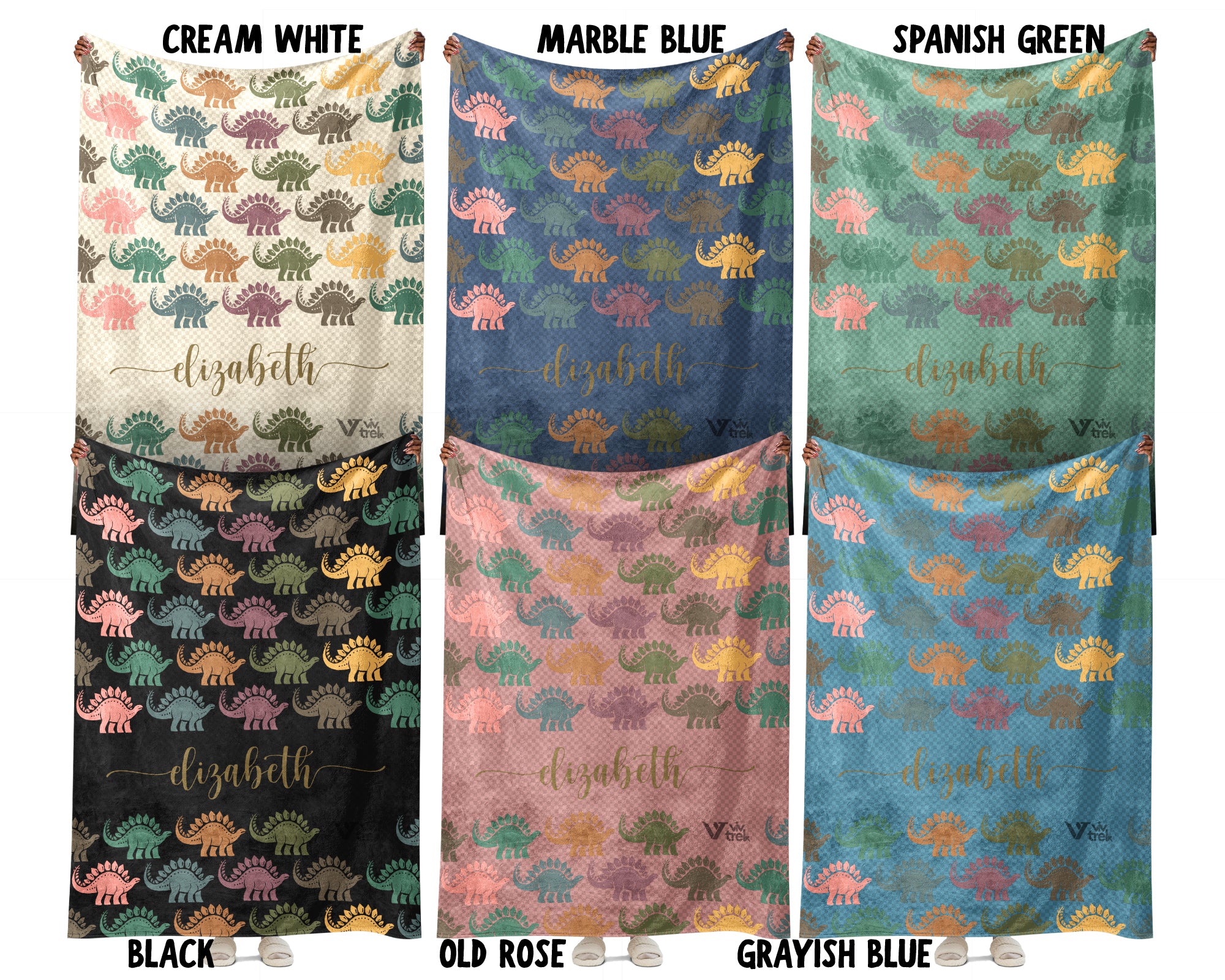 Personalized Stegosaurus Blanket Custom Name Dino Throw Retro Prehistoric Animal Decor Cozy Gift Unique Home Accent