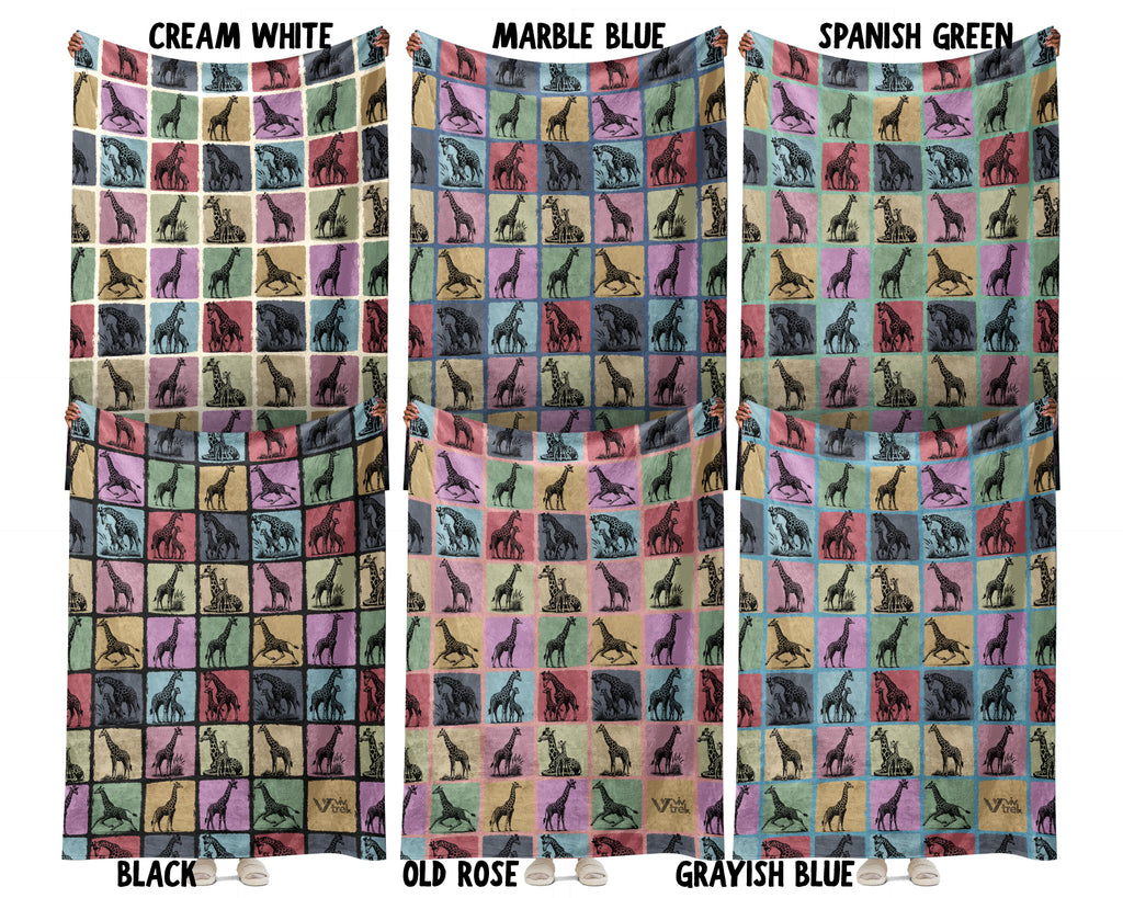 Vintage Giraffe Blanket – Cozy Throw for Animal Lovers
