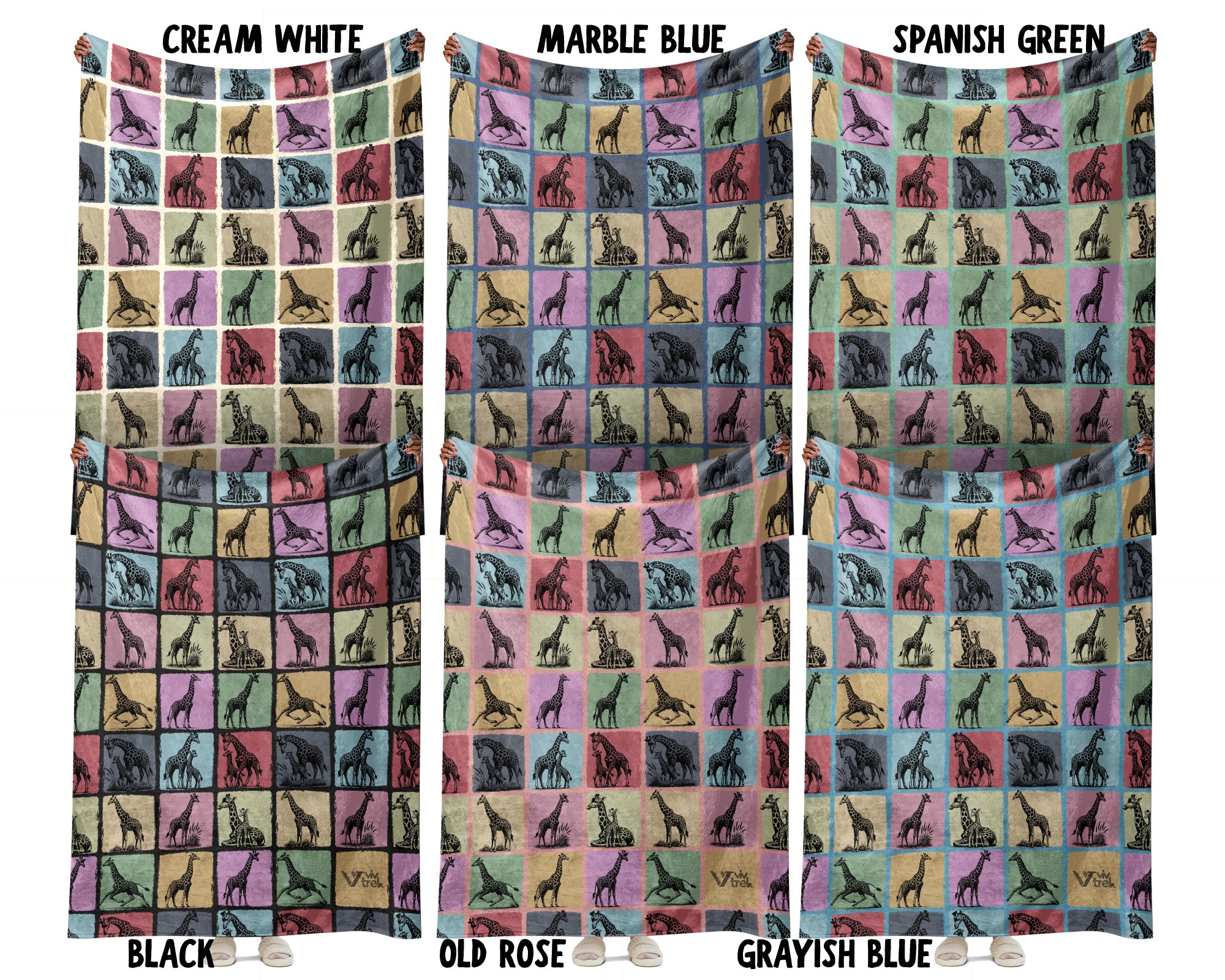 Vintage Giraffe Blanket – Cozy Throw for Animal Lovers