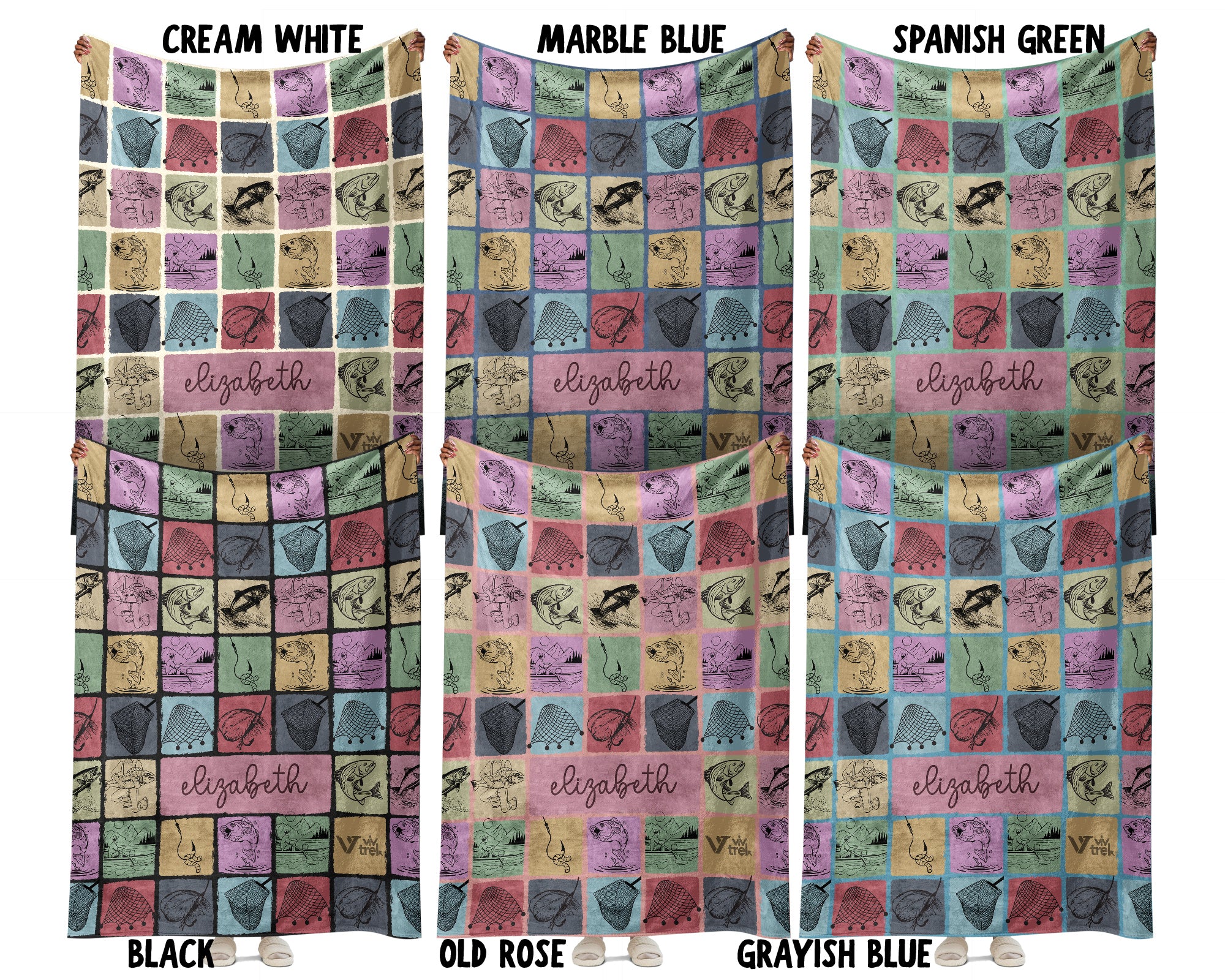 Personalized Fishing Blanket, Custom Angler Throw, Cozy Outdoor Gift Decor for Fishermen and Lake House Spaces