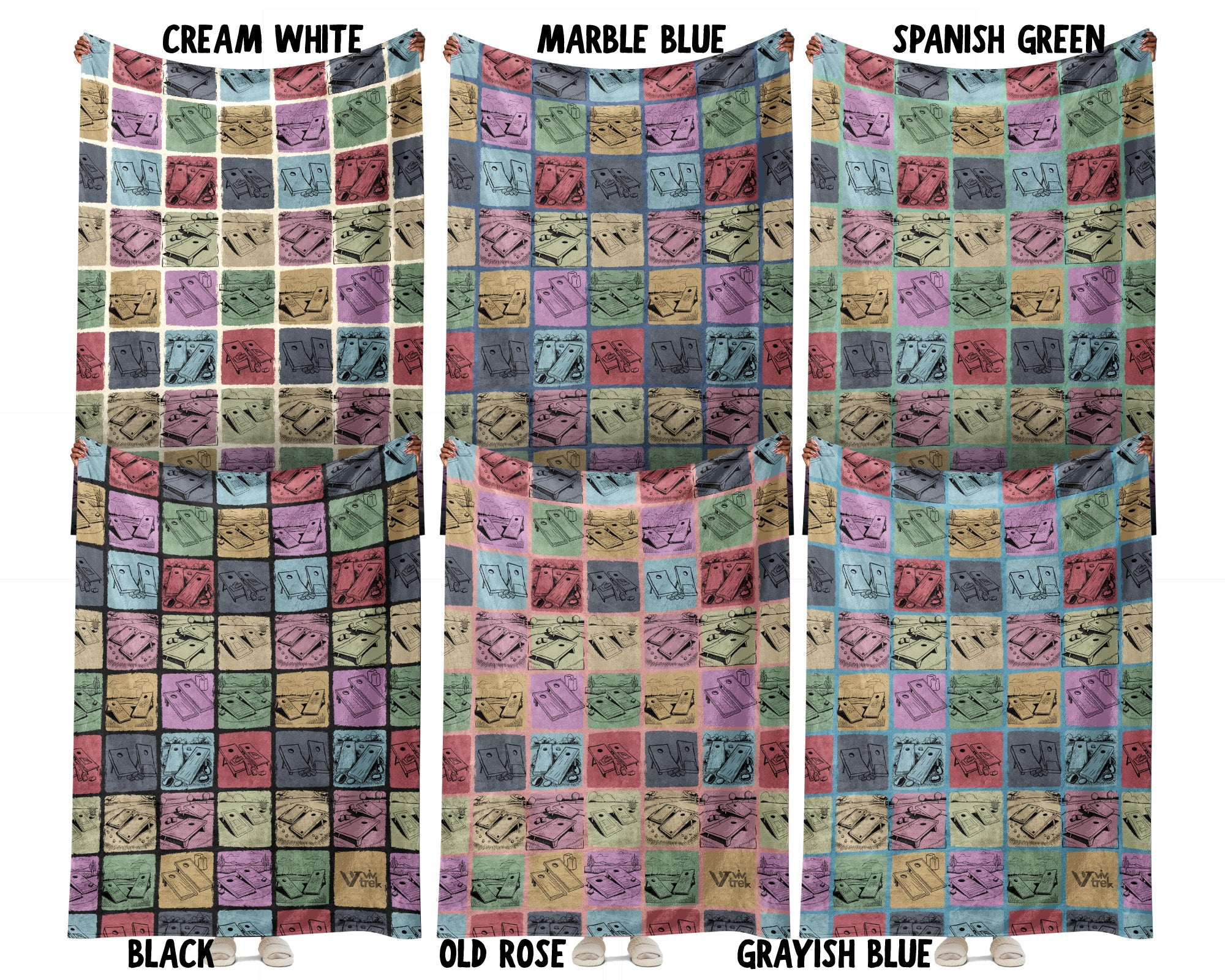 Vintage Cornhole Lover Blanket – Backyard Game Throw Gift