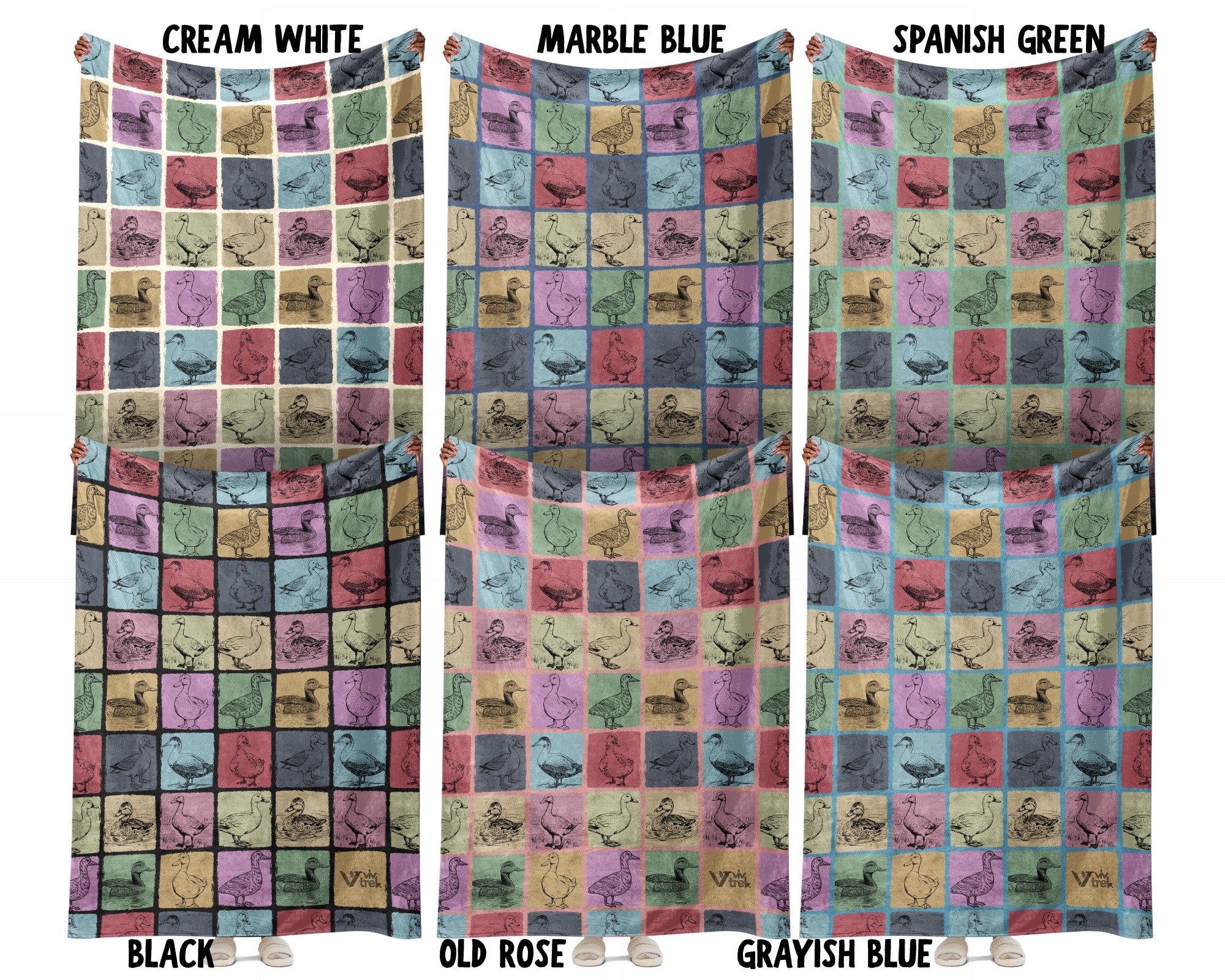 Vintage Duck Lover Blanket – Cozy Farm Animal Throw Gift