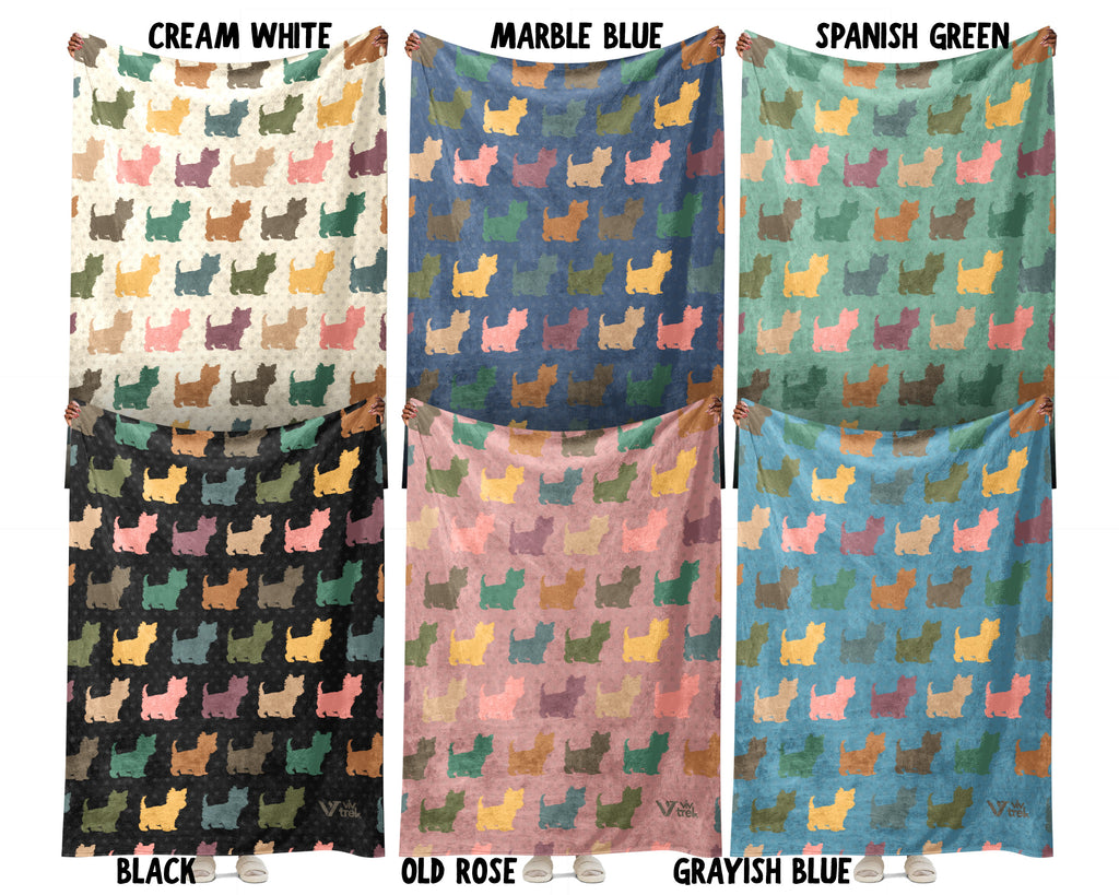 Retro Yorkshire Terrier Dog Blanket Gift, Cozy Yorkie Lover Throw, Cute Puppy Blanket, Unique Dog Owner Decor