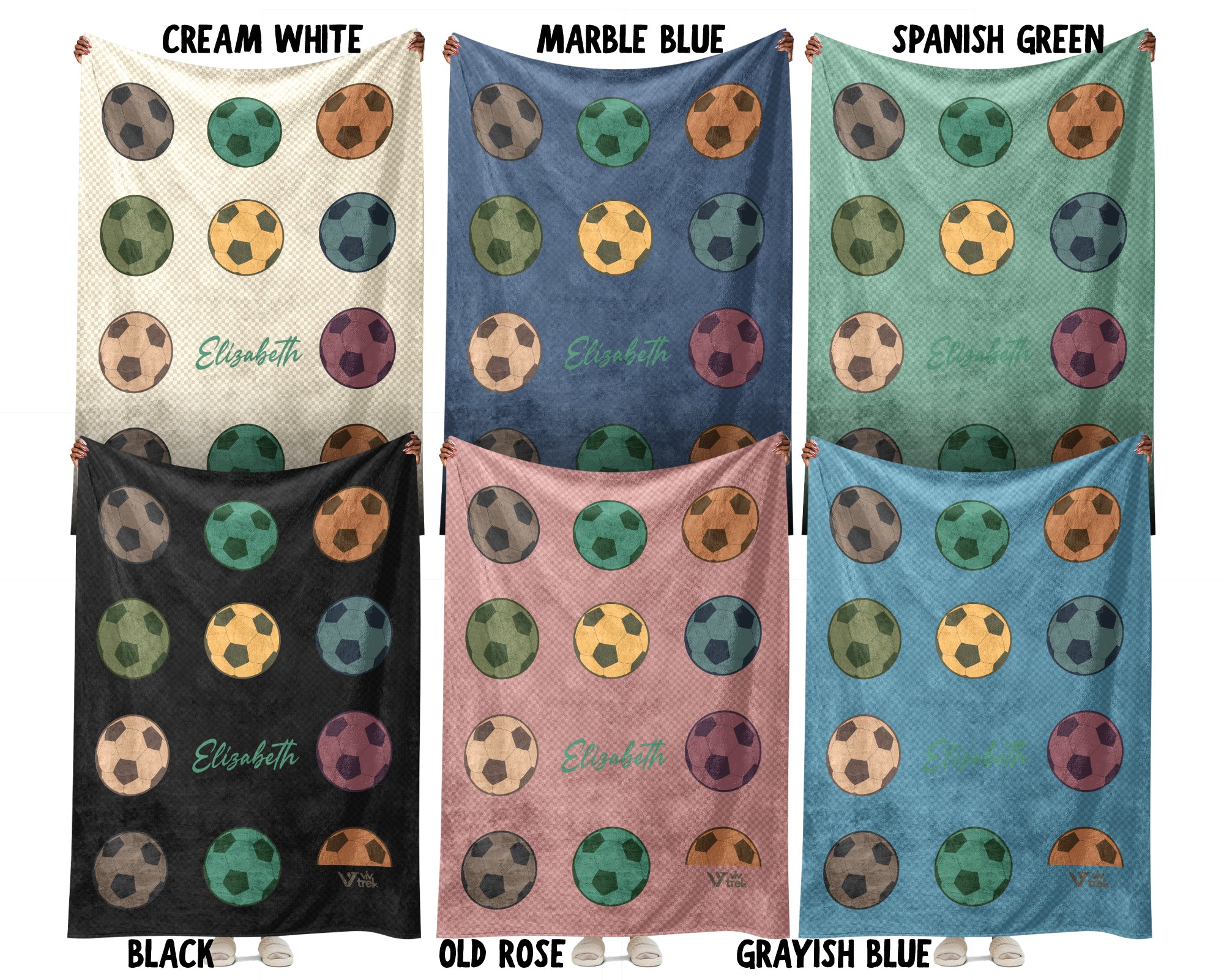 Custom Soccer Blanket, Vintage Personalized Name Soccer Throw for Boys and Girls, Unique Soccer Lover Gift, Cozy Sports Blanket (Copy)