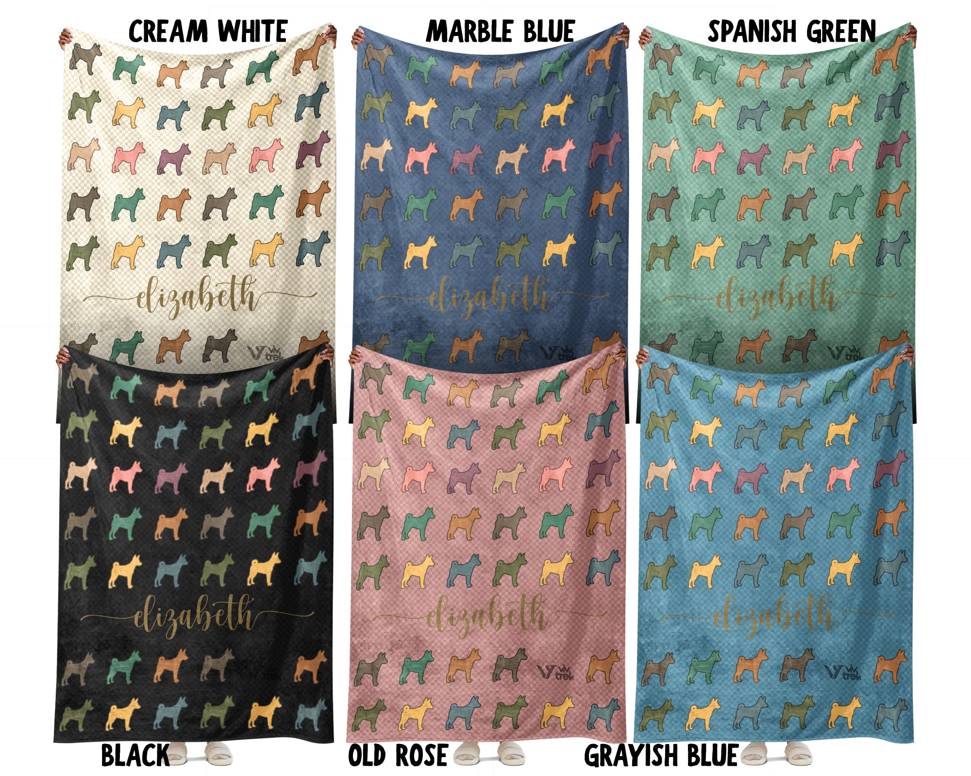 Personalized Basenji Dog Throw Custom Name Pet Lover Blanket Retro Breed Design Barkless Dog Gift Unique Cozy Home Accent