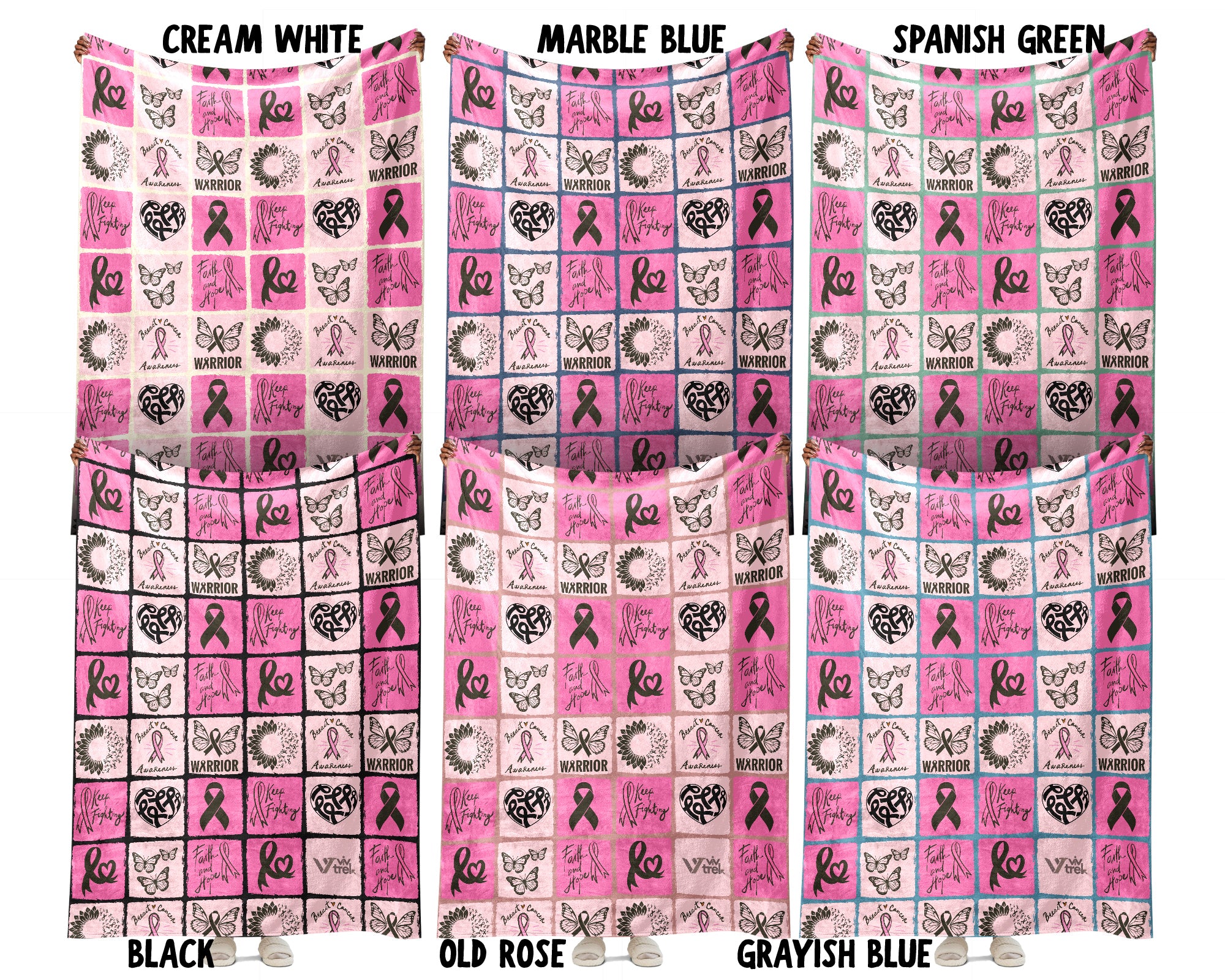 Breast Cancer Awareness Blanket for October, Cozy Pink Ribbon Throw for Patients, Battle Blanket For Caregivers & Family, Meaningful Support Gift