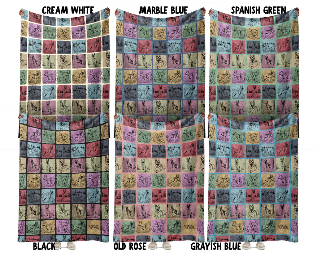 German Shepherd Blanket – Cozy Retro Dog Lover Throw Gift