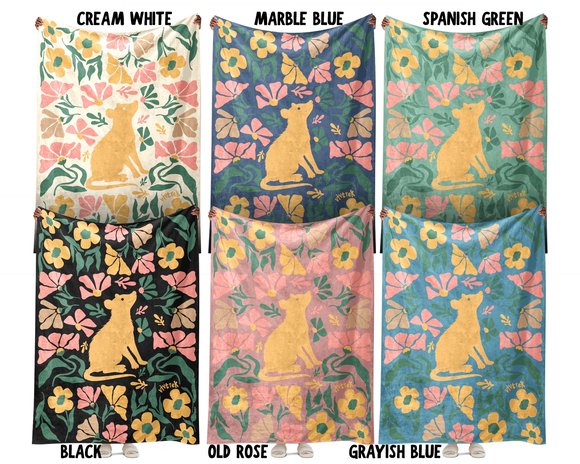 Floral Possum Blanket – Cozy Vintage Opossum Lover Throw Gift