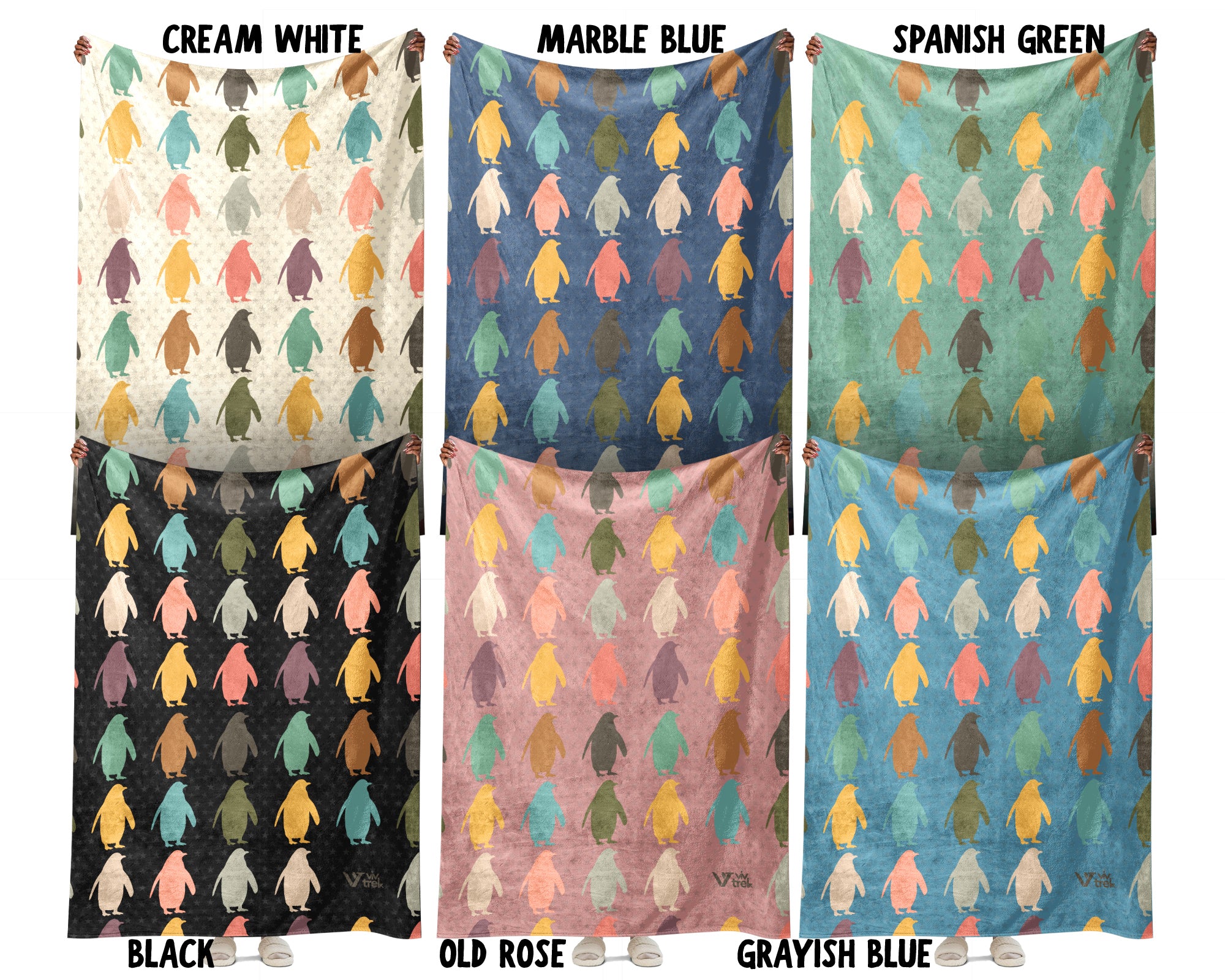 Retro Penguin Blanket Gift Cozy Ocean Animal Throw Soft Kawaii Decor Unique Arctic Inspired Blanket for Wildlife Lovers