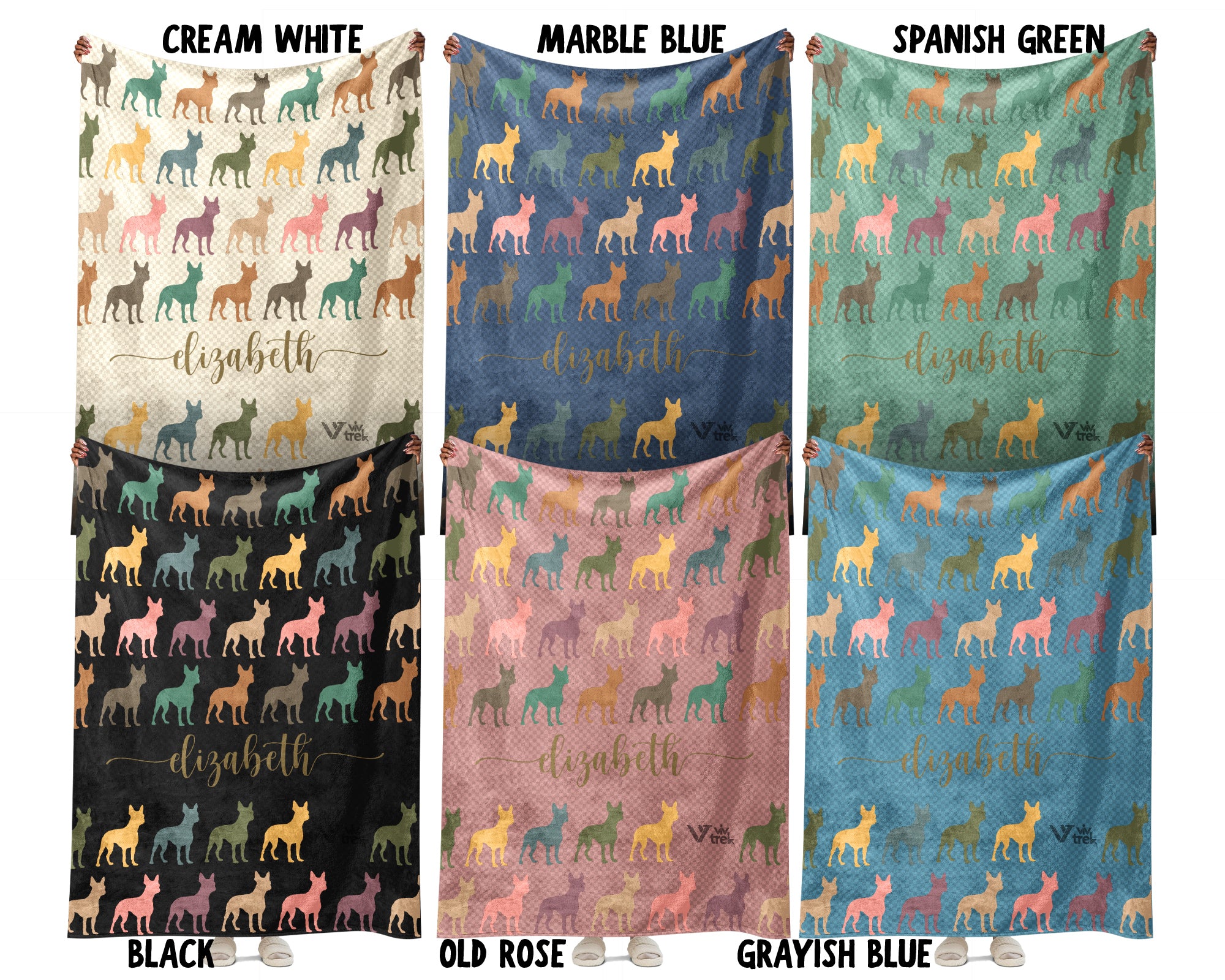 Custom Boston Terrier Blanket Personalized Dog Lover Cozy Throw Gift
