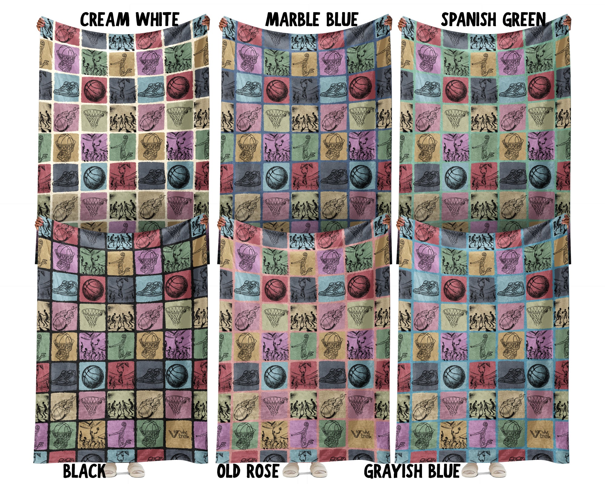 Vintage Basketball Lover Blanket – Cozy Sports Fan Throw Gift