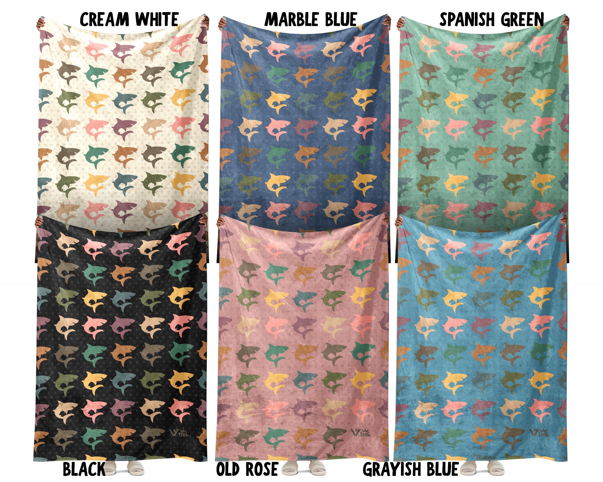 Retro Shark Blanket – Cozy Ocean Throw for Shark Lovers