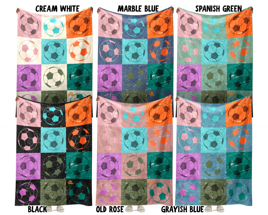 Cozy Soccer Lover Blanket Gift, Soccer Throw for Players, Unique Football Fan Decor, Cool Sports Graphic Blanket, Soccer Room Accent