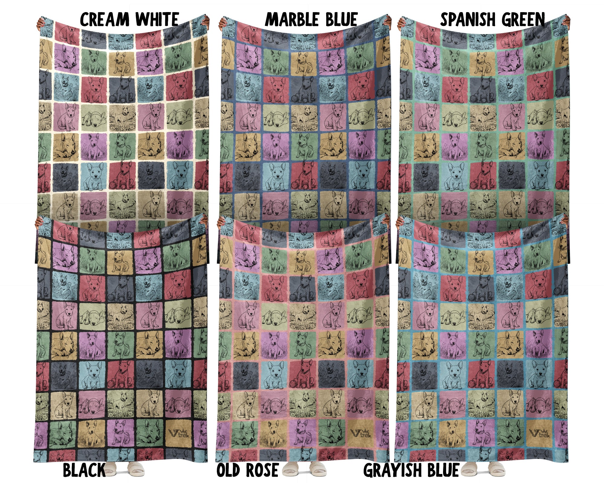 Bull Terrier Blanket – Cozy Vintage Dog Lover Throw Gift