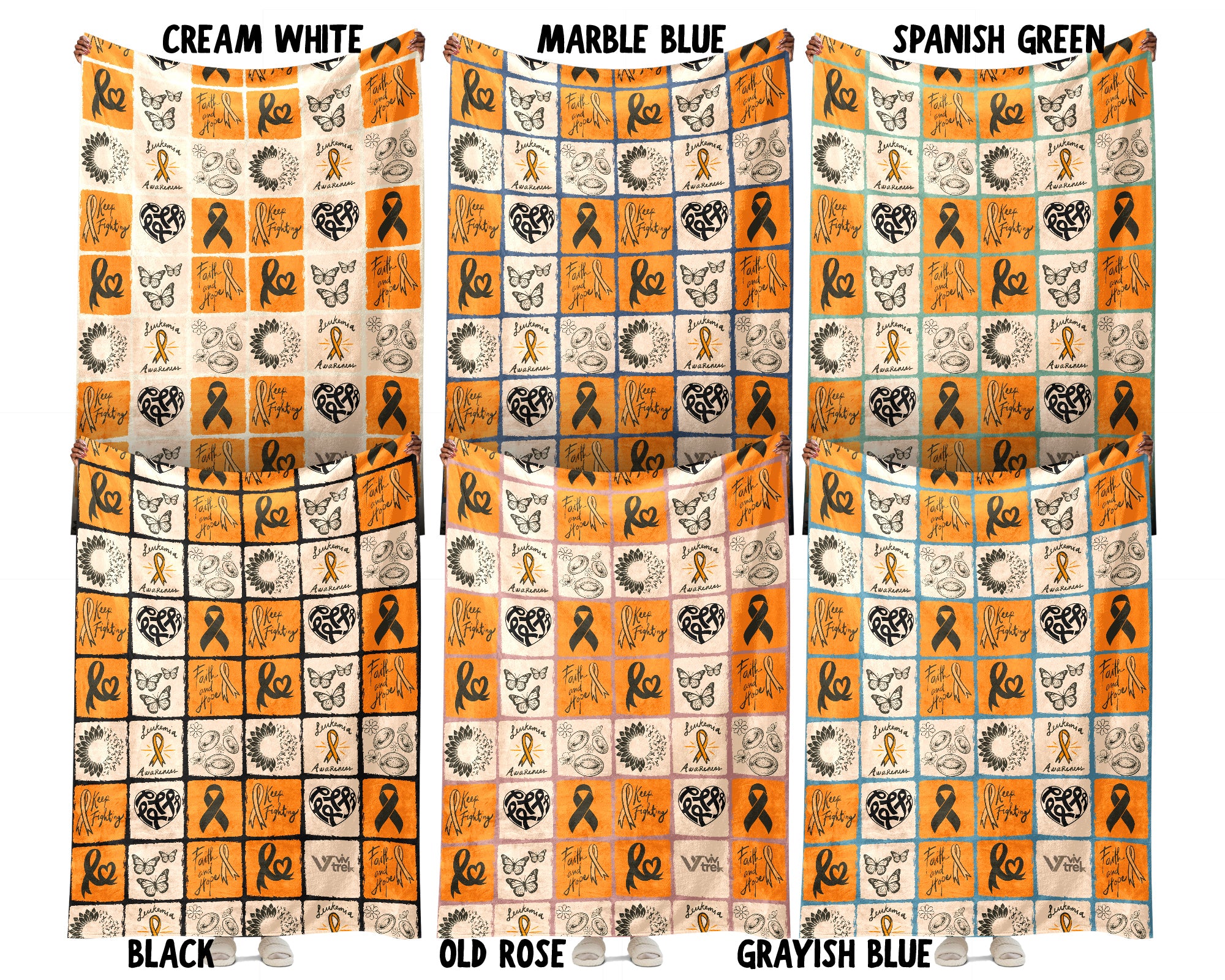 Leukemia Awareness Blanket for September, Cozy Orange Ribbon Throw for Patients, Caregivers & Family, Meaningful Support Gift For Battle Blankets