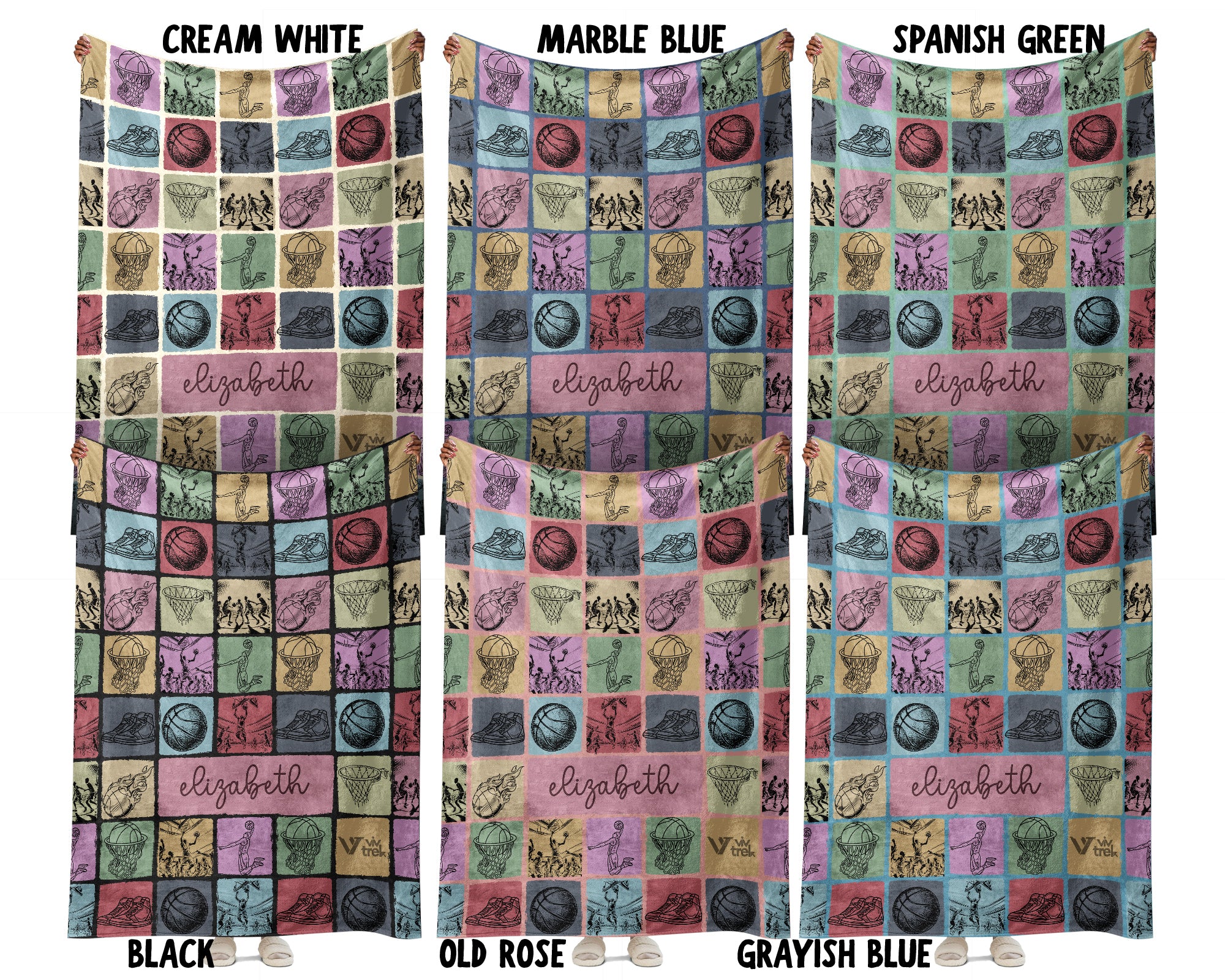Custom Name Basketball Blanket – Personalized Sports Lover Throw
