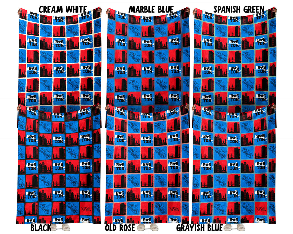 Boston City Map Blanket Throw, Cozy Retro New England Decor, Massachusetts Pride Gift, Historic Boston Sofa Throw Blanket