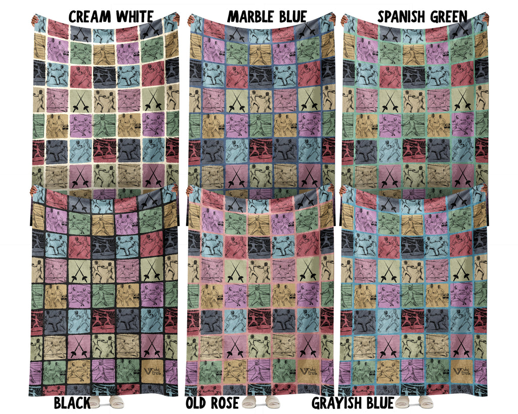 Vintage Fencing Lover Blanket – Cozy Sports Throw for Fencers