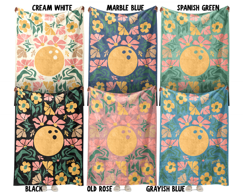 Floral Bowling Blanket – Cozy Bowler Gift Throw