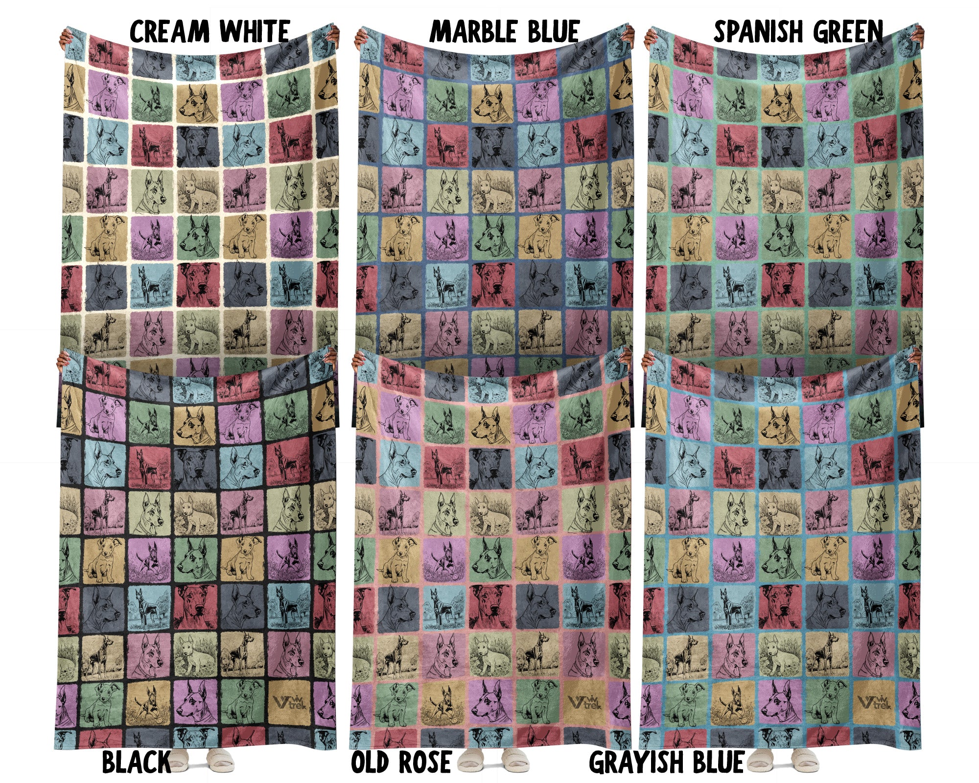 Dobermann Dog Blanket – Cozy Vintage Throw for Dog Lovers