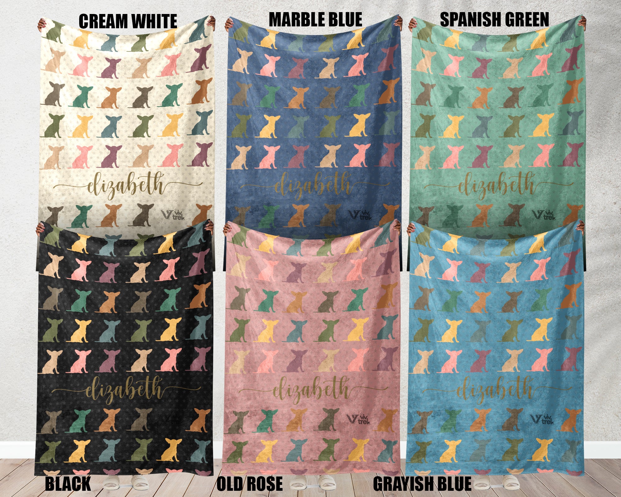 Custom Chihuahua Dog Blanket - Personalized Name Throw, Cozy Gift Under $50