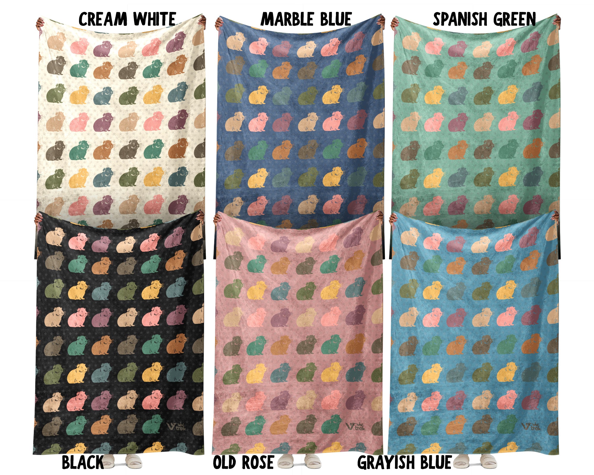 Vintage Guinea Pig Blanket Cozy Small Pet Lover Throw Gift