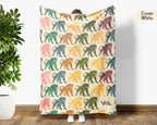 Retro Panther Lover Blanket Big Cat Wildlife Throw Cozy Animal Print Blanket Unique Wild Animal Home Decor Gift Idea