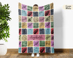 Personalized Name Space Galaxy Blanket, Retro Astronomy Throw Gift for Rocket Star Lovers, Custom Planet Astronaut Decor