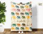 Custom Nane Elephant Blanket – Personalized Cozy Throw for Wildlife Fans