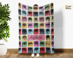 Custom Tarantula Spider Blanket Personalized Name Arachnid Lover Throw Retro Exotic Pet Gift Unique Home Decor Cozy Accent