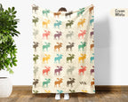 Cozy Moose Throw Blanket – Vintage Wildlife Blanket for Animal Lovers