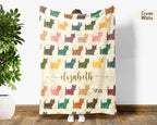 Personalized Yorkshire Terrier Blanket Custom Name Retro Puppy Throw Cozy Yorkie Dog Lover Gift Blanket for Home Decor and Gifts