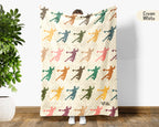 Retro Handball Blanket Cozy Sports Throw Handball Lover Fleece Blanket Sporty Gift Home Decor Idea for Game Day Couch Bedroom