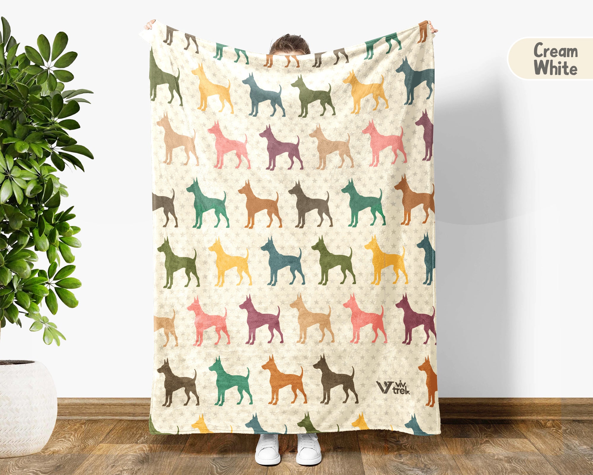Vintage Dobermann Blanket – Cozy Dog Lover Throw Gift