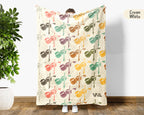 Retro Violin Lover Blanket Cozy Musician Throw Vintage Style Violin Fleece Blanket Perfect Gift for Violin Players Music Enthusiasts