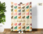Custom Name Bulldog Blanket – Vintage Style Dog Lover Throw Gift